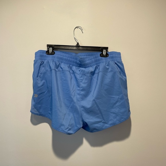 All In Motion Light Blue Athletic Shorts Size Large w/ Built In Liner - Picture 2 of 6